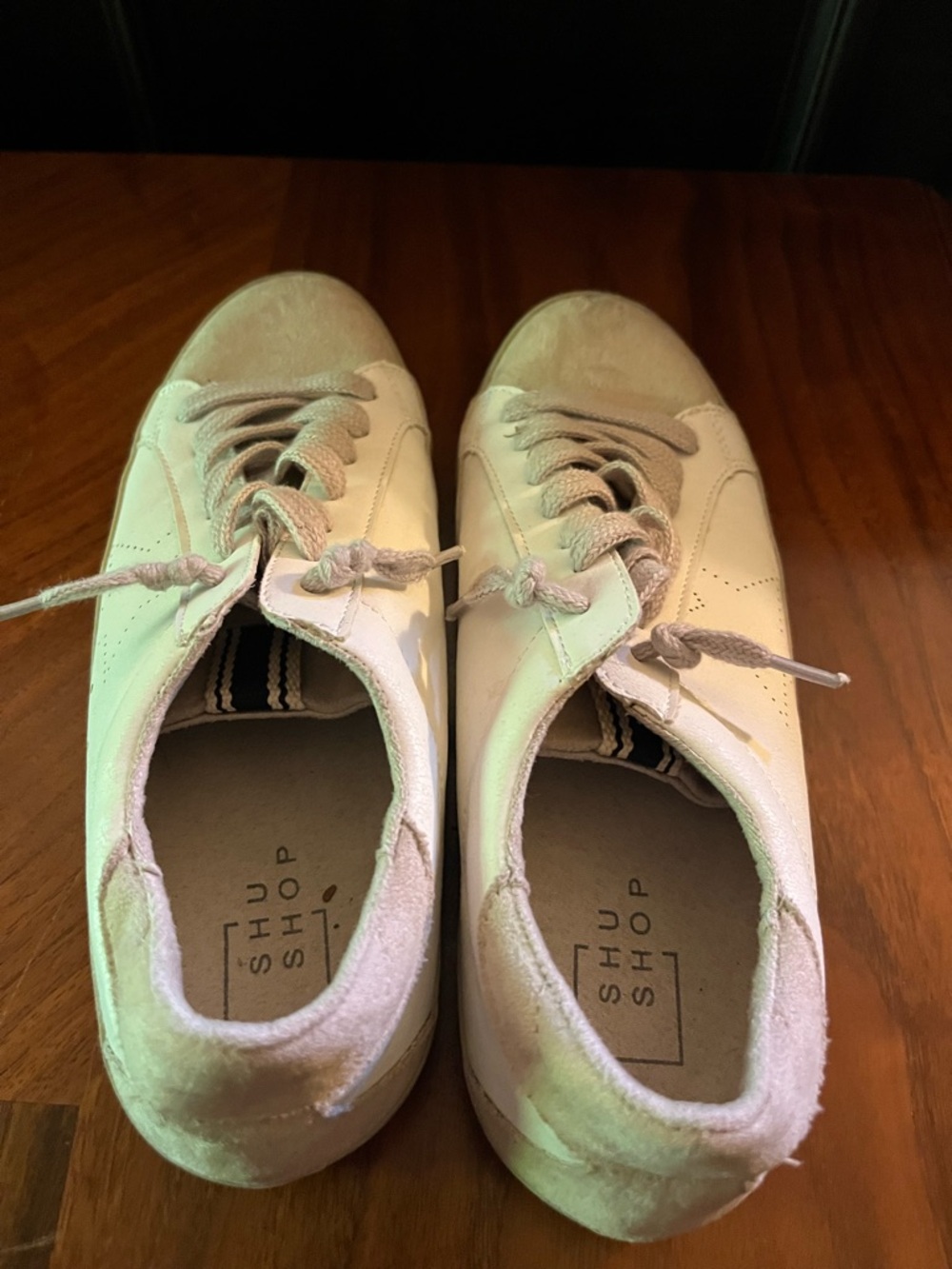 MIA Light Beige Lace-Up Sneakers